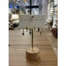 Yakemiyou Renkli Taşlar Altılı Küpe