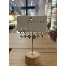Yakemiyou Silver Taşlı Halkalar Altılı Küpe