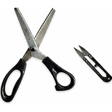 Nova 24 cm Sürfile Zig Zag Makas + Metal küçük Makas - Sk5 Paslanmaz Çelik - Aura Online