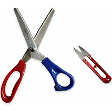 Nova 24 cm Sürfile Zig Zag Makas + Metal küçük Makas - Sk5 Paslanmaz Çelik - Aura Online
