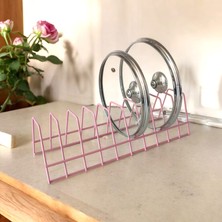 Tabaklık Rafı- Tencere Kapak Düzenleyici-Tabak Kurutmalık -10 Bölmeli Stand