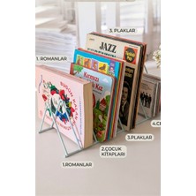 Kitap Rafı-Metal Kitap Desteği - Kitaplık- Ev ve Ofis Dekoratif Aksesuar