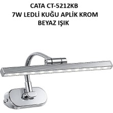 Cata CT-5212KB 7W Ledli Kuğu Aplik Krom Beyaz