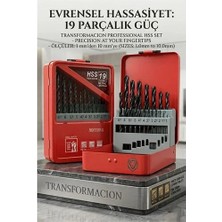 Canarino 19 Parça 1 - 10MM Alüminyum Metal Ağaç Hss Uçlu Dın 338RN Matkap Ucu Seti 723033