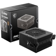 MSI Msı Mag A550BN Güç Kaynağı, Ab Fişi, 550 W, 80 Plus Bronz Sertifikalı, Atx Güç Kaynağı, 12 V Single-Rail, Dc/dc Gerilim Dönüştürücü Tasarımı, 120 mm Fan