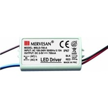 Mervesan 700MA 4.2W 700MA Sabit Akım Ac/dc Smps LED Driver MTD-700