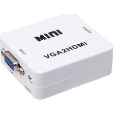 Canarino Powermaster PM-18698 VGA To HDMI Ses Girişli Mini Model Dönüştürücü