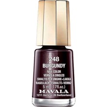 Mavala Mini Color 248 Burgundy Oje 5 ml - Yoğun Renkli Uzun Süre Kalıcı Parlak Oje
