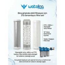 Watalina Daire Bina Girişi Üçlü Yedek Filtre Kireç Önleyicili 10"