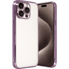 Bezos iPhone 15 Pro Max Razer Lensli Silikon - Mor