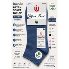 Uğur İnci Uğur Inci Bayan Bambu Dikişsiz Soket Çorap 36-40 Numara Yumuşak Dokulu Günlük Çorap 6 Lı Paket