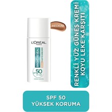 Bezos Bright Reveal Spf 50+ Koyu Leke Karşıtı Renkli Fluid Günlük Yüz Güneş Kremi 50ML - Medium