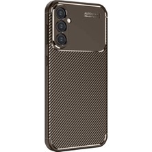 Alvera Collection Galaxy A26 Kılıf Auto Focus Karbon Kapak - Kahverengi