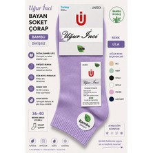 Uğur İnci Uğur Inci Bayan Bambu Dikişsiz Soket Çorap 36-40 Numara Yumuşak Dokulu Günlük Çorap 6 Lı Paket
