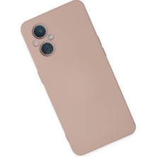 Alvera Collection Reno 7 Lite Kılıf Nano Içi Kadife Silikon - Pudra