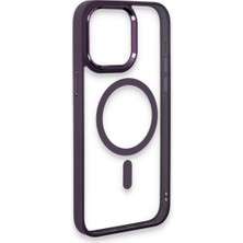 Alvera Collection iPhone 15 Pro Max Kılıf Room Magneticsafe Silikon - Derin Mor