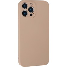 Alvera Collection iPhone 13 Pro Max Kılıf Nano Içi Kadife Silikon - Pudra