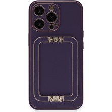 Alvera Collection iPhone 14 Pro Max Kılıf Coco Elit Kapak - Derin Mor