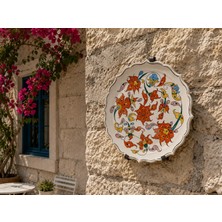 Muguetarts %100 El Işçiliği Çini Tabak R:30 Cm.