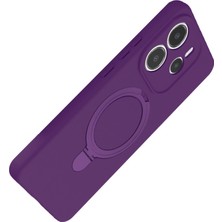 Alvera Collection Redmi Note 14 4g Regal Magsafe Standlı Kapak - Derin Mor