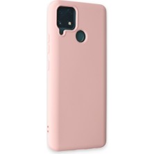 Alvera Collection Realme C15 Kılıf Nano Içi Kadife Silikon - Pudra