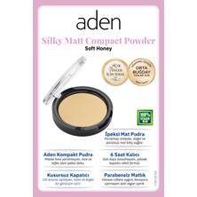 Aden Silky Matt Compact Powder - Ipeksi Mat Pudra 03 Soft Honey(Açık Bal)