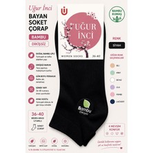Uğur İnci Uğur Inci Bayan Bambu Dikişsiz Soket Çorap 36-40 Numara Yumuşak Dokulu Günlük Çorap 6 Lı Paket