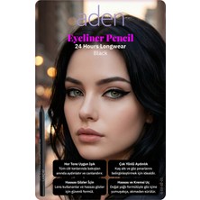 Aden Eyeliner Pencil 24 Hours Longwear - 24 Saat Kalıcı Eyeliner Kalem Black(Siyah)