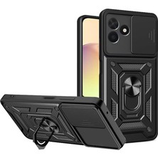 Bezos Realme C53 Kılıf Pars Lens Yüzüklü Silikon - Siyah