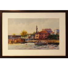 Muguetarts Karaköy Orjinal Suluboya Tablo - Mehmet Najafzadeh Eseri 43X61 cm