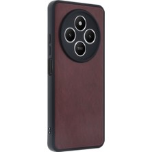 Alvera Collection Redmi 14C Kılıf Aras Deri Kapak - Bordo