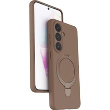 Alvera Collection Galaxy S26 Regal Magsafe Standlı Kapak - Çöl Titanyum