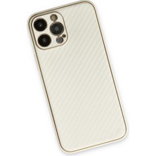 Alvera Collection iPhone 13 Pro Kılıf Coco Karbon Silikon - Beyaz