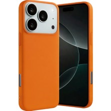 Alvera Collection iPhone 17 Pro Nano Içi Kadife Silikon - Turuncu