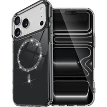 Bezos iPhone 17 Pro Live Diamond Magsafe Kapak - Siyah