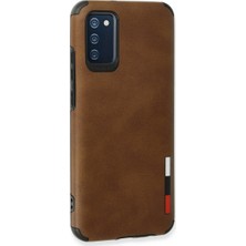 Alvera Collection Galaxy A03S Kılıf Loop Deri Silikon - Kahverengi