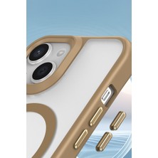 Alvera Collection iPhone 15 Plus Kılıf Enka Magsafe Silikon Kılıf - Desert
