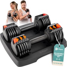 Lifepro Ayarlanabilir Dambıl - 6,8 kg 11,3 kg 19,5 kg 55 Lb 90 Lb 6in1 Dambıl Ayarlanabilir Ağırlık, Kompakt Hızlı Ayarlanabilir Halter Seti/tek Vücut Egzersizleri ve Fitness Ev Spor Salonu Için