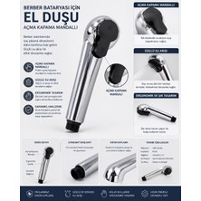 Omni Berber Bataryası El Duşu Duş Başlığı