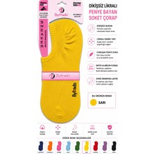 Uğur İnci Uğur Inci Dikişsiz Likralı Penye Bayan Soket Çorap Renkli Seri – Esnek, Yumuşak Dokulu, Günlük Kullanım Sneaker Çorabı 6 Lı Paket