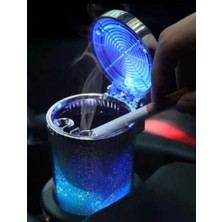 Fredeom Store Araç Içi Oto Kokusuz Küllük Rgb Işıklı Kapaklı