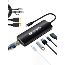 Usb-C Capture Dock, Switch 2 ve Steam Deck Için 4k@60 HDMI Çıkışlı Video Yakalama Istasyonu, Pd 100W Şarj, Gigabit Ethernet, USB 3.0 Hub, Obs Uyumlu