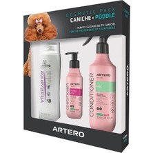 Artero Poodle Köpekler Için 3'lü Kozmetik Bakım Seti Şampuan Kondisyoner ve Sprey