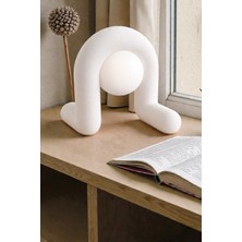 Halo Arc Modern Masa Lambası, Gece Ambians Işığı (25 Cm) Gece Işığı