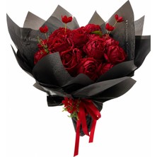 Berrina Kırmızı Yapay Gül Buketi / Hediyelik Buket