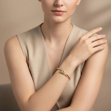 Stil Incisi/xupıng Jewelry Midellie Zirkon Taşlı Kelepçe