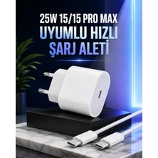 Alkasaz Güç Adaptörü ve Kablosu Şarj Aleti 15/15 Pro Max Uyumlu Hızlı Şarj