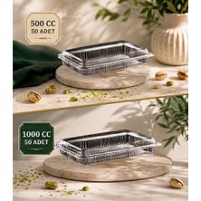 MGZ Baklava Çiğköfte Kullan At Kilitli Sızdırmaz Kap 500 cc 50 AD+1000 cc 50 Ad Buzdolabı Saklama Kabı