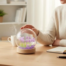 Keyfim Shop Kişiye Özel LED Işıklı Lale Cam Fanus
