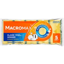 5 Adet Macromax Klasik Yeşil Sünger Tırnak Koruyuculu 5'li